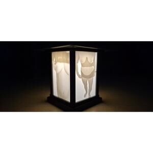 Custom Original Art 3D Lithophane Solar Powered BOOBY Lantern Nude Nipples 5"x5"